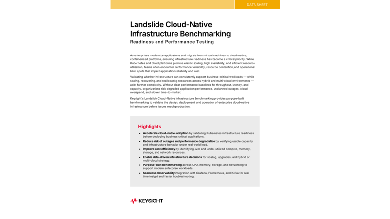 Landslide Cloud-Native Infrastructure Benchmarking